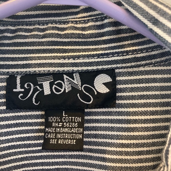 Railway strip heavy cotton shirt size L - Picture 4 of 5